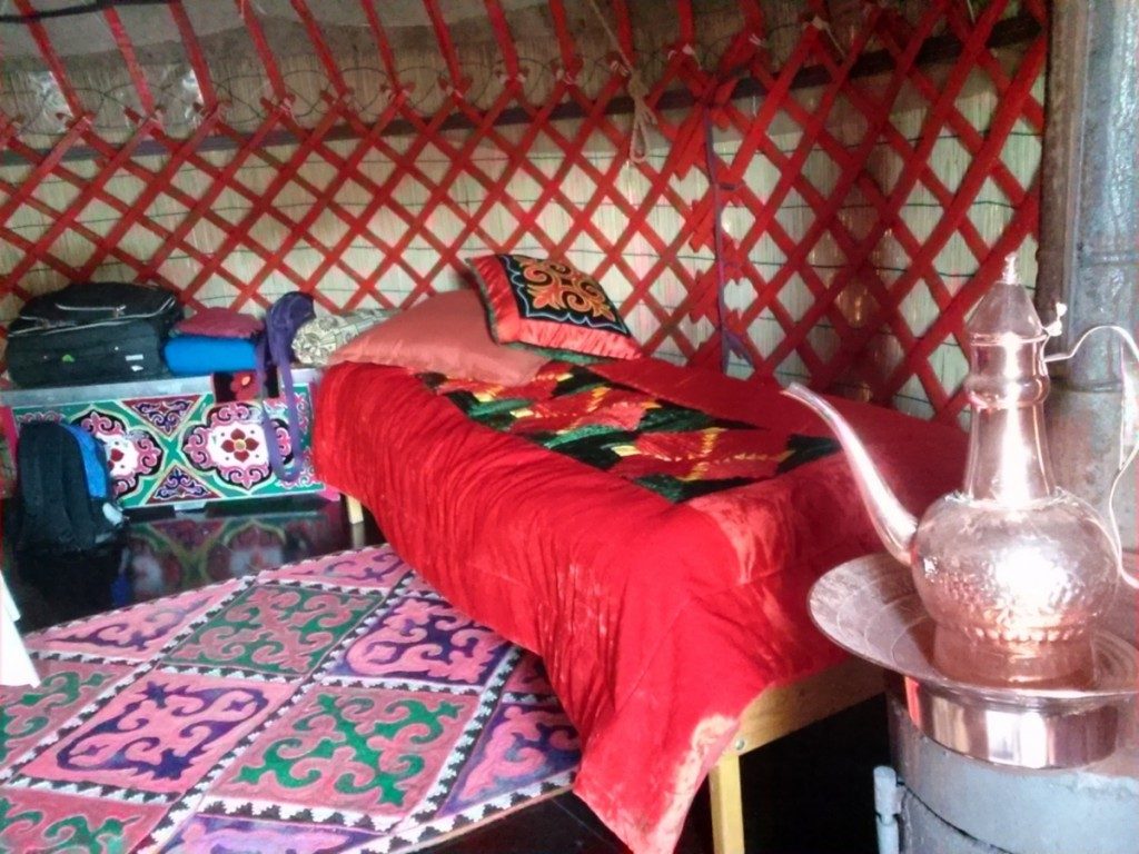 Inside my yurt